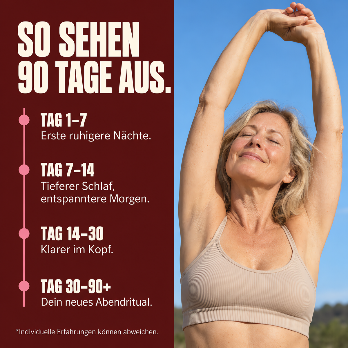 So sehen 90 Tage mit Daywell aus